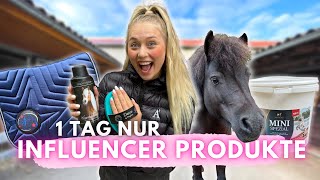 1 TAG nur INFLUENCER PRODUKTE [upl. by Ahtaga226]