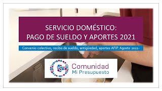 Servicio domesticosueldos y aportes 2021 [upl. by Sirotek]