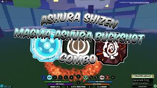 ASHURA SHIZEN AND MAGMA COMBO  Shindo Life [upl. by Senga]