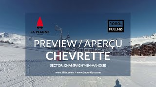 La Plagne piste guide  Chevrette piste  Grande Rochette  Plagne Villages  Preview  Aperçu [upl. by Giff]