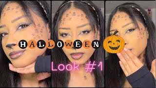 Leopard Halloween Makeup Look [upl. by Yllod]