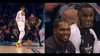 Kevin Durant amp LeBron James Cant Stop Laughing At Westbrooks FAILED iso Play vs Anthony Davis [upl. by Natsreik]