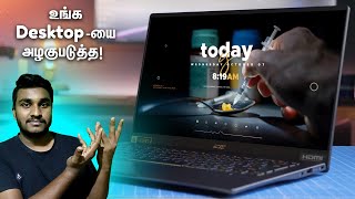 Simple Look Setup Make Windows 10 Looks Better Using Rainmeter Tamil [upl. by Aiynat]