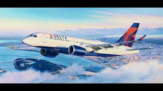 Delta Airlines A320 flying from Philadelphia intl Airport to Kennedyi intl Airport New York [upl. by Lawry]