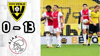 VVV Venlo 0  13 Ajax All Goals amp Extended Highlights [upl. by Bocaj631]