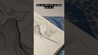 Model Sketch art drawing viralshort shorts barabanki portrait minivlog artlovers artist [upl. by Adierf]