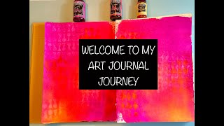 CREATING INKED BACKGROUNDS IN MY ART JOURNAL [upl. by Woodhead]