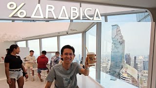 ARABICA coffee 55th floor of Empire Tower in Bangkok [upl. by Yrreb]