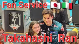 Fan service 1 Takahashi Ran after match Padova Italia 🇮🇹 [upl. by Nedi]