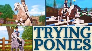 Trying Ponies Shopping for a Jumper Pony II Star Stable Realistic Roleplay [upl. by Leirrad34]