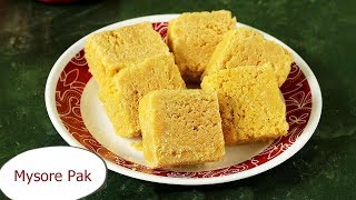 Mysore pak recipe  How to make mysore pak [upl. by Ahsykal]