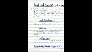 Bowl and anorectal function and dysfunction NotesOBSTETRICS amp GYNECOLOGICAL PHYSICAL THERAPY Notes [upl. by Ennaecarg]