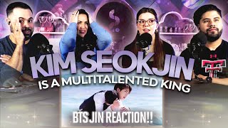 BTS quotKim SeokJin Is A Multitalented King quot Reaction  Jins Birthday week 🥳   Couples React [upl. by Styles]