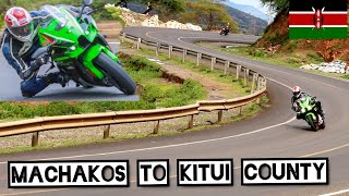 Machakos to Kitui town  Epic Kenyan Motorbike Road Trip [upl. by Akimahc]