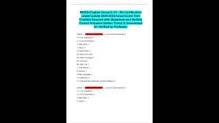 NIHSS English Group E V3 5th Certification Latest Update Actual Exam from Credible Sources with Qu [upl. by Nwahser]