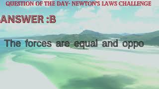 A Level Physics and AP Physics  Question of the Day  Newtons laws and Forces  03 [upl. by Harmony]