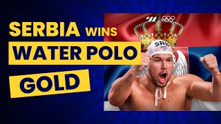 Water Polo Team Serbia Wins Third Consecutive Olympic Gold [upl. by Reldnahc]