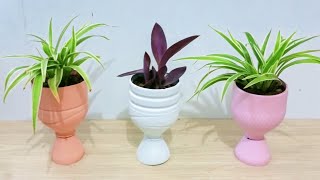 make flower pots from used plastic bottles  recycling plastic bottles [upl. by Ettessil]