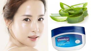 Vaseline amp Aloe Vera Gel Natural Face mask CARE SKIN Brightening Glowing  Solida Beauty Tips [upl. by Alvira]