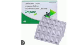 Grapaze Tablets Grape Seed Extract Lycopene Lutein With Multivitamin Capsules [upl. by Kimon638]