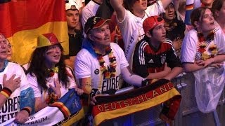 Deutschland feiert DFBTeam nach 71Schützenfest im WMFinale [upl. by Ellerol]