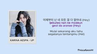 KARINA AESPA  UP HanRomLyrics Terjemahan Indonesia [upl. by Domel]