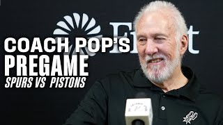 Coach Pops Pregame vs Detroit Pistons  4142024 [upl. by Nevin]