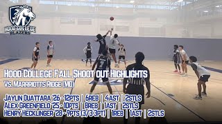 Hood College MBB Fall Shoot Out HighlightS Vs Marriotts Ridge MD [upl. by Natsirhc]