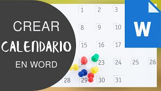 Crea un calendario gratis en segundos Con Word y Sin MicrosoftWord Fácil Y Rápido [upl. by Egidio]