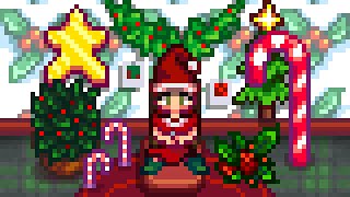 Building a Cosy Winter Cabin in Stardew Valley 🧣🎄🛷 [upl. by Ignatzia]