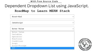 JavaScript Dependent Dropdown List  JavaScript Cascading Dropdown List [upl. by Ysset]