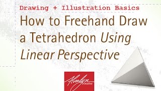 How to Freehand Draw a Tetrahedron in Linear Perspective [upl. by Orabla]