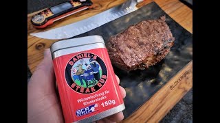 Daniels Steak Rub auf US Beef Rumpsteak im BBQ Burner [upl. by Percival]