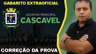 Concurso Prefeitura de Cascavel PR 2022  Gabarito Extraoficial  Agente Administrativo [upl. by Rhine875]