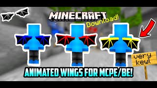 ✓ANIMATEDMOVING WINGS FOR MCPEBE 116 l DOWNLOAD l Preview l [upl. by Kamillah]