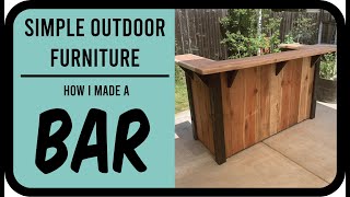 OutdoorPatio Bar DIY  Outdoor Living [upl. by Nahte]