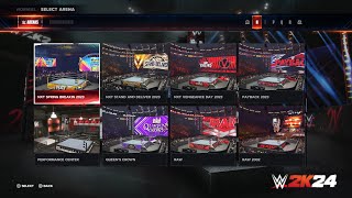 WWE 2K24  ALL ARENAS IN THE GAME PS5 [upl. by Ettennaej]