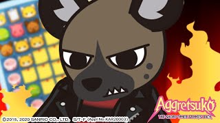 Funky Haida  Bass Guitar  Rock and Roll  Aggretsuko Puzzle Game skill usage video  Season 3 [upl. by Acyre]