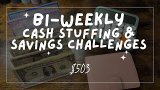 503 Bi Weekly Cash Stuffing and Savings Challenges [upl. by Wilonah]