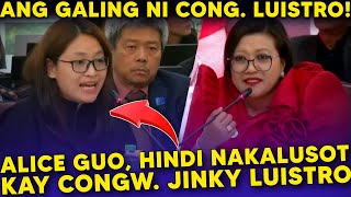 Alice Guo Nahuli ni Congw Jinky Luistro sa Kanyang Kaugnayan sa mga Big Bosses ng POGO Hub [upl. by Tammany68]