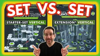 GraviTrax PRO Vertical Starter Set vs PRO Vertical Extension Marble Run Set Comparison [upl. by Eimak735]