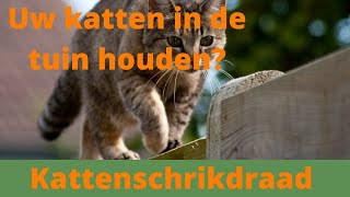 Katten blijven in de tuin met KATTENSCHRIKDRAAD eenvoudige montage en veilig  Schrikdraad Online [upl. by Yelrak]