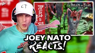 Joey Nato Reacts to Attack on Titan – Opening Theme – Feuerroter Pfeil und Bogen Season 1 OP [upl. by Eznyl]