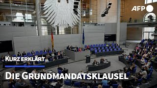 Kurz erklärt Die Grundmandatsklausel  AFP [upl. by Airyk]