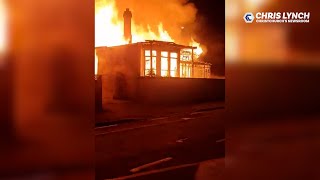 Rangiora house linked to a murder gutted by fire WATCH [upl. by Ybab]