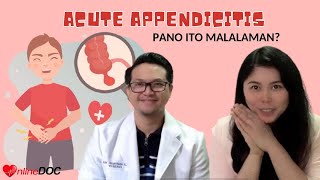 Acute Appendicitis Paano Ito Malaman NayDaRnA with Dr Gerarld Libatique OnlineDOC [upl. by Harmony]