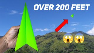 Paper Planes 200 FEET How To Make Paper Airplane That Flies Far [upl. by Pesek]