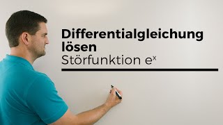 Differentialgleichung lösen linear inhomogen Störfunktion ex Beispiel 2  Mathe by Daniel Jung [upl. by Gravante]