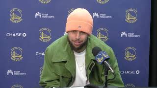 Stephen Curry looks frustrated Talks losing to the Grizzlies 🎤 [upl. by Rossen]