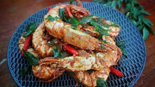 Salted Egg Prawn  Simple Cepat amp Sedap [upl. by Nwahshar]